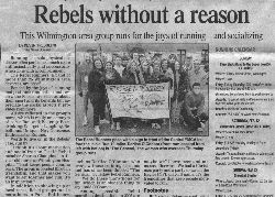 NewsJournal article featuring the Rebel Runners
