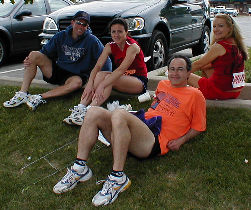 Rebels lounging after race