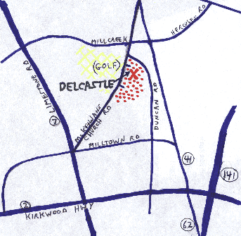 map to Delcastle Recreation Area