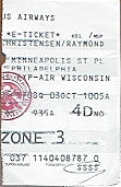 Plane ticket - with official security stamp